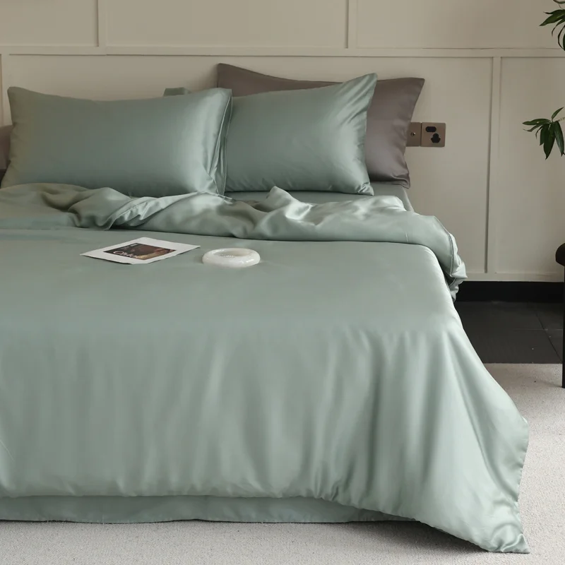 

Natural Silk Duvet Cover Luxury Smooth Quilt Cover for Single Double Queen King Size Bedding Soft Silky Comforter Covers 1 Piece