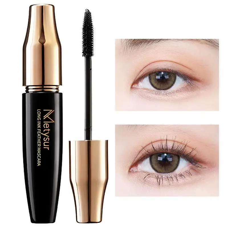 4D Eyelash Mascara Curling False Lash Effect Mascara Lengthening Mascara Elastic Brush Head Make Lashes Look Thick And Long