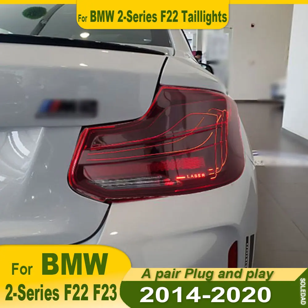 

2PC Car Accessories LED Tail Lights For BMW F22 M2 2014-2021 DRL Fog Rear Trailer lamps Turning Signal Voiture Plug And Play