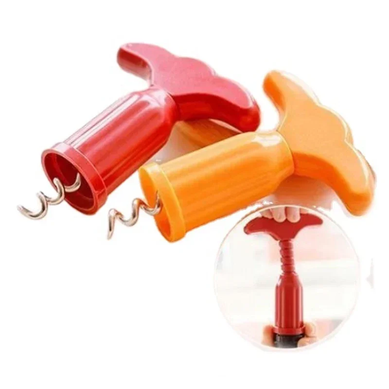 Plastic Wine Opener Corkscrew Bottle Opener Random Colors Cork Puller Remover Champagne Kitchen Bar Accessories