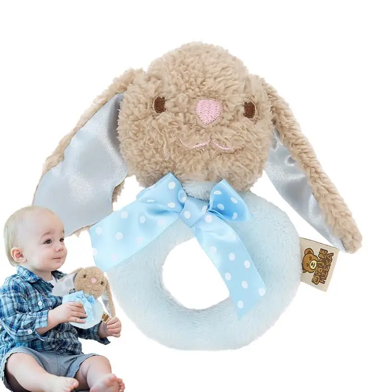 Soft Rattle Toys Soft & Cuddly Bunny Toy Adorable Lightweight Handcrafted Plush Toy For Babies Boys Girls Travel