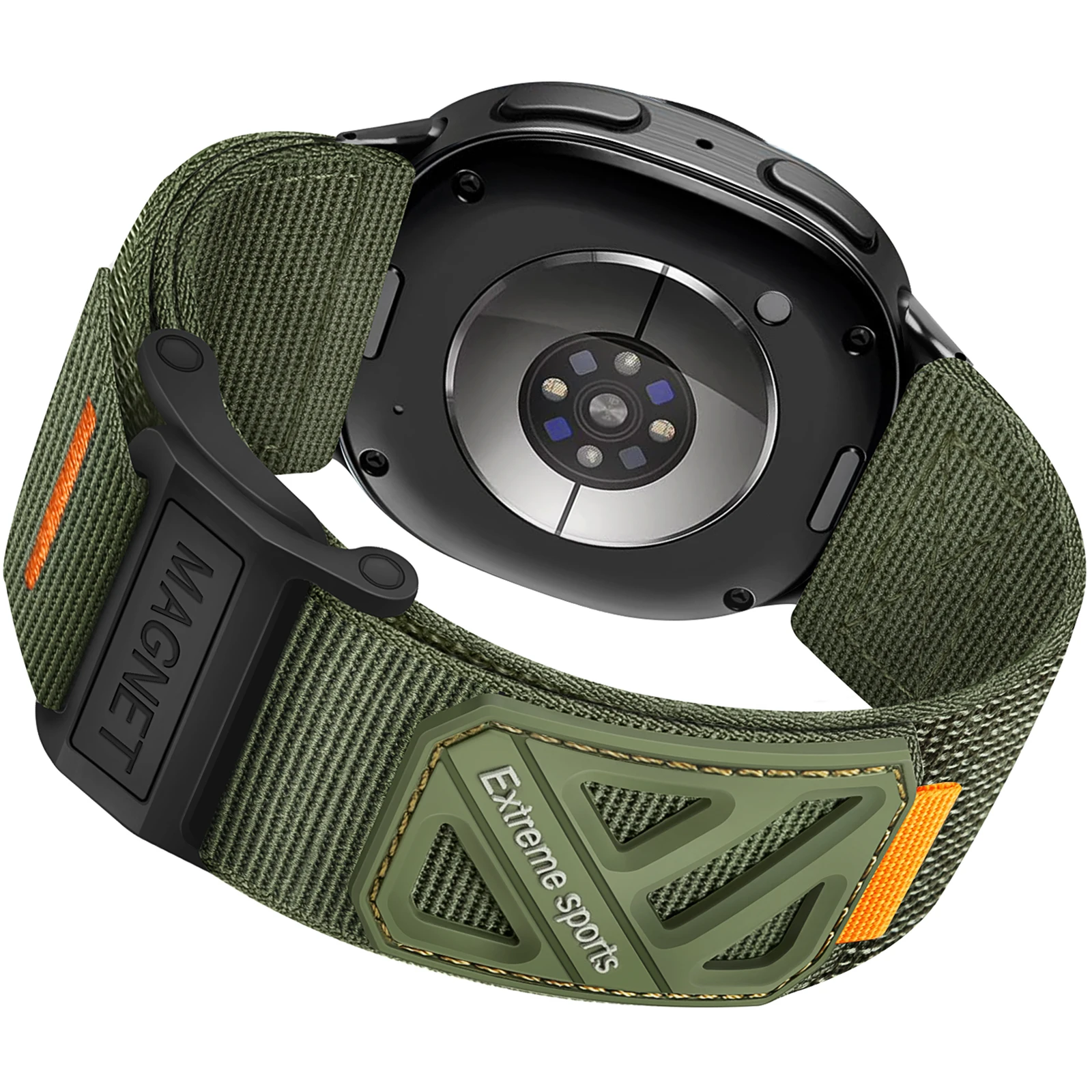 Braided nylon watch band for Samsung Galaxy Watch 8 40mm/44mm/46mm. New soft magnetic clasp for easy wear. fo Men watch band.