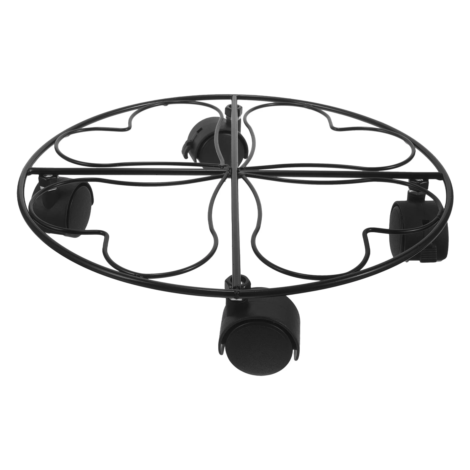 

Heavy Duty Cast Iron Rolling Plant Stand White Movable Base For Garden Indoor Outdoor Flower Pots Plant Dolly With Wheels