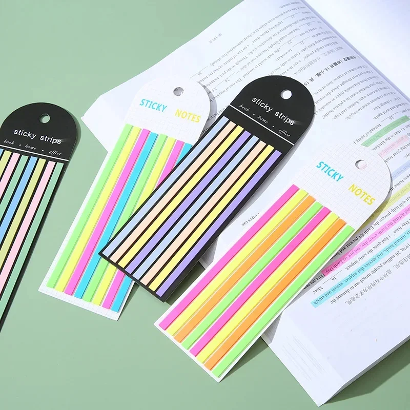 1/2/3 pack Transparent Highlighter Tape Removable Sticky Tabs Morandi Neon Clear Sticky Notes Aesthetic Office School Supplies