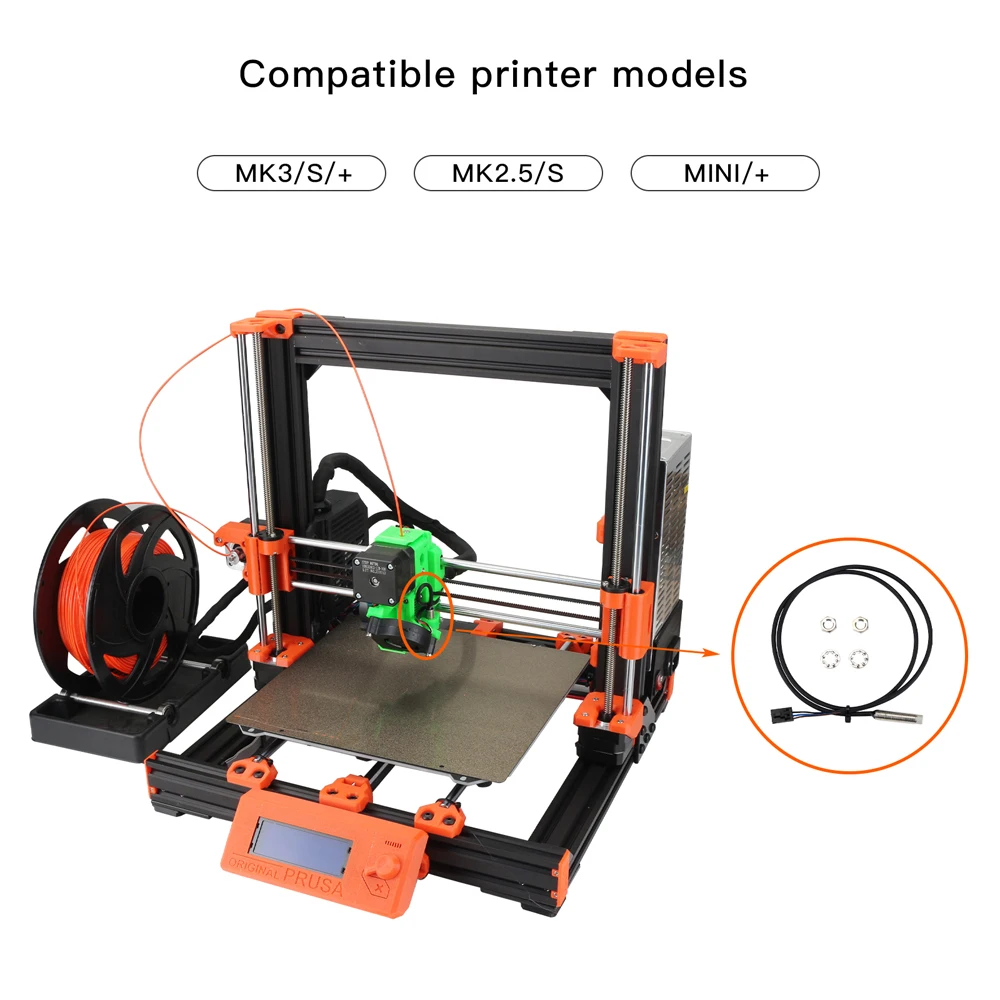 Prusa i3 MK3 + Super PINDA Sonda de sensor de nivelamento automático 5V compatível com peças de impressora 3D Prusa i3 MK3s +