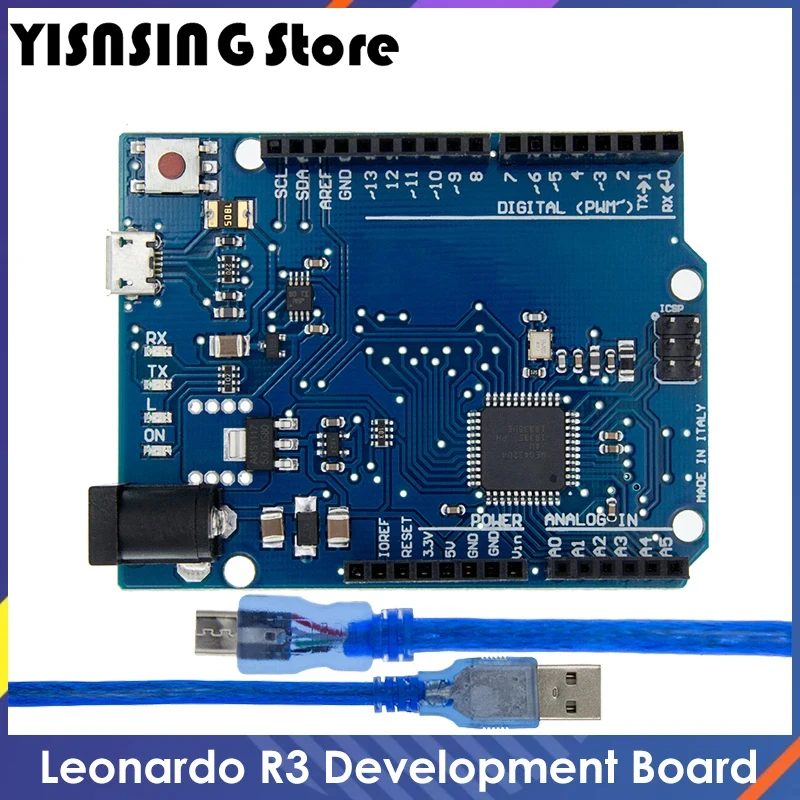 Leonardo R3 Microcontroller Original Atmega32u4 Development Board Or With USB Cable Compatible For Arduino DIY Starter Kit