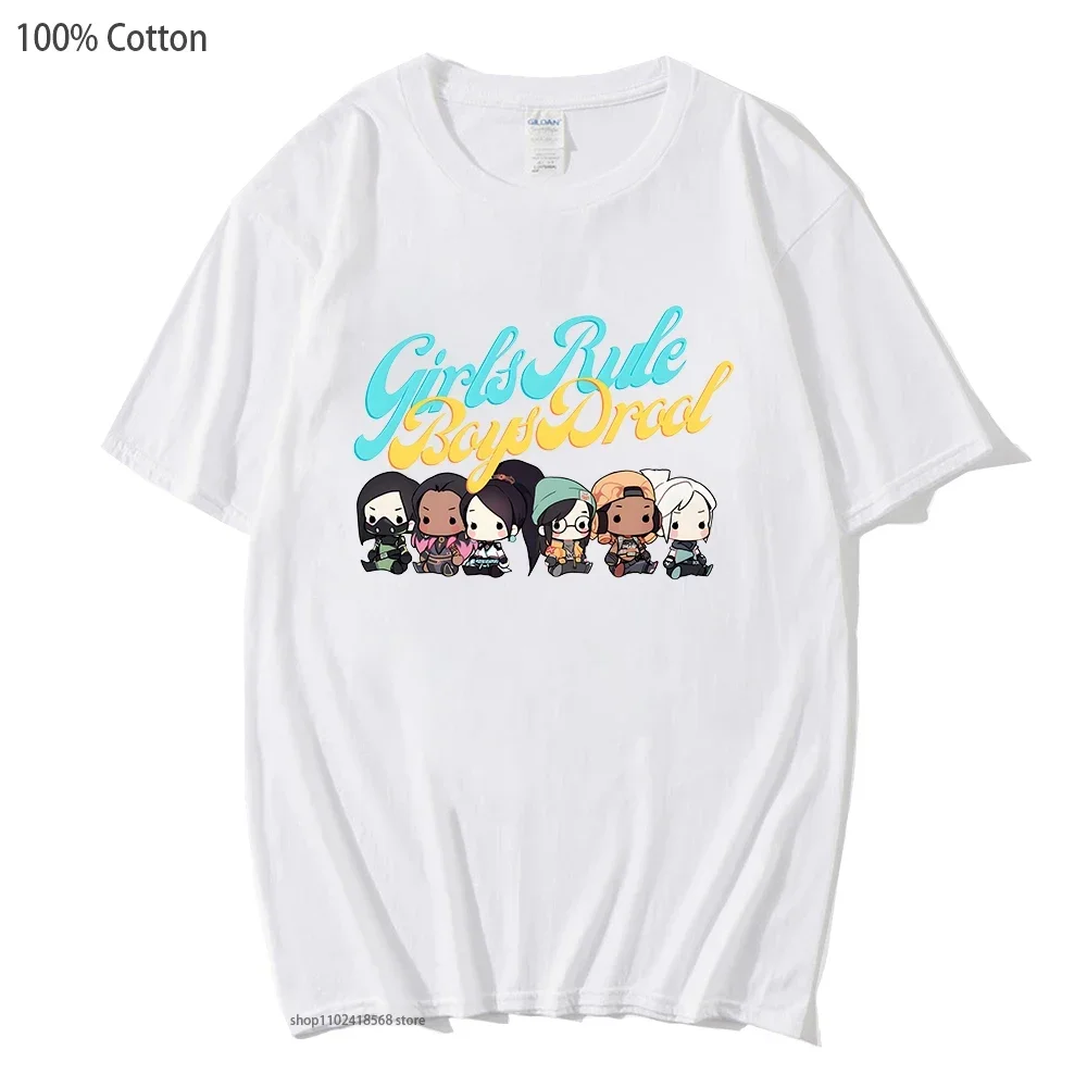 تي شيرت Valorant تي شيرت رجالي مطبوع عليه رسوم كرتونية تي شيرت Jett Viper Sage Killjoy Raze Reyna ملابس عصرية لطيفة تي شيرت فضفاض كوسبلاي بأكمام طويلة #2