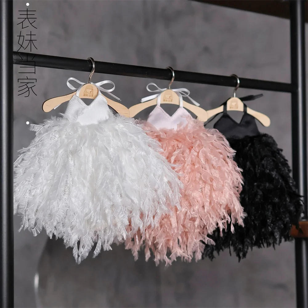 

Одежда для кукол BJD, подходящая для размеров ob24/26, комплект одежды с юбкой на подтяжках с перьями, аксессуары для кукол (1/3 очки)