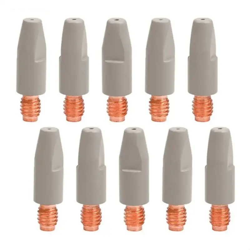 Happy New- 10PCS 24KD Welding Contact Tips Coating Protect M6 Gas Nozzle Tip 1.0Mm MIG Welding Torche Welding
