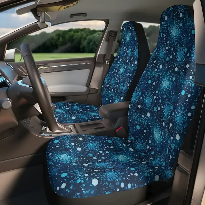 Colorful Sparkle Car Seat Covers, Dazzling Glitter Print, Stylish Vehicle Interior, Seat Protection, Unique Gift,