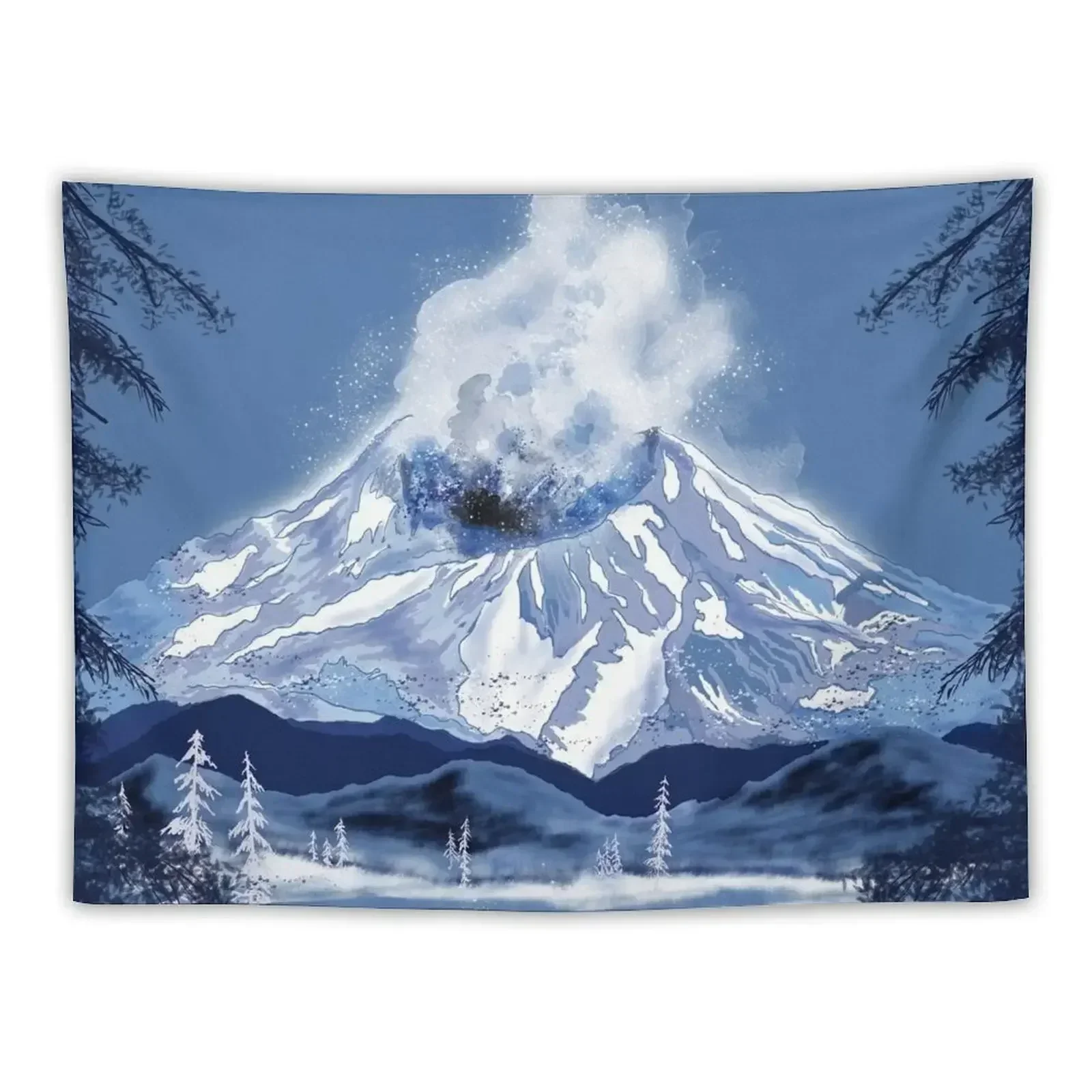 volcano...Mount Saint Helens Washington State USA Tapestry Bedroom Deco Cute Decor Tapestry