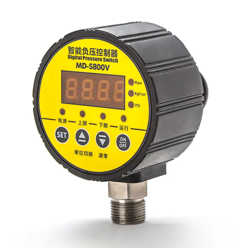 

MD-S800V Intelligent Digital Vacuum Gauge -0.1~0MPa(-100~0KPa) Negative Pressure Controller