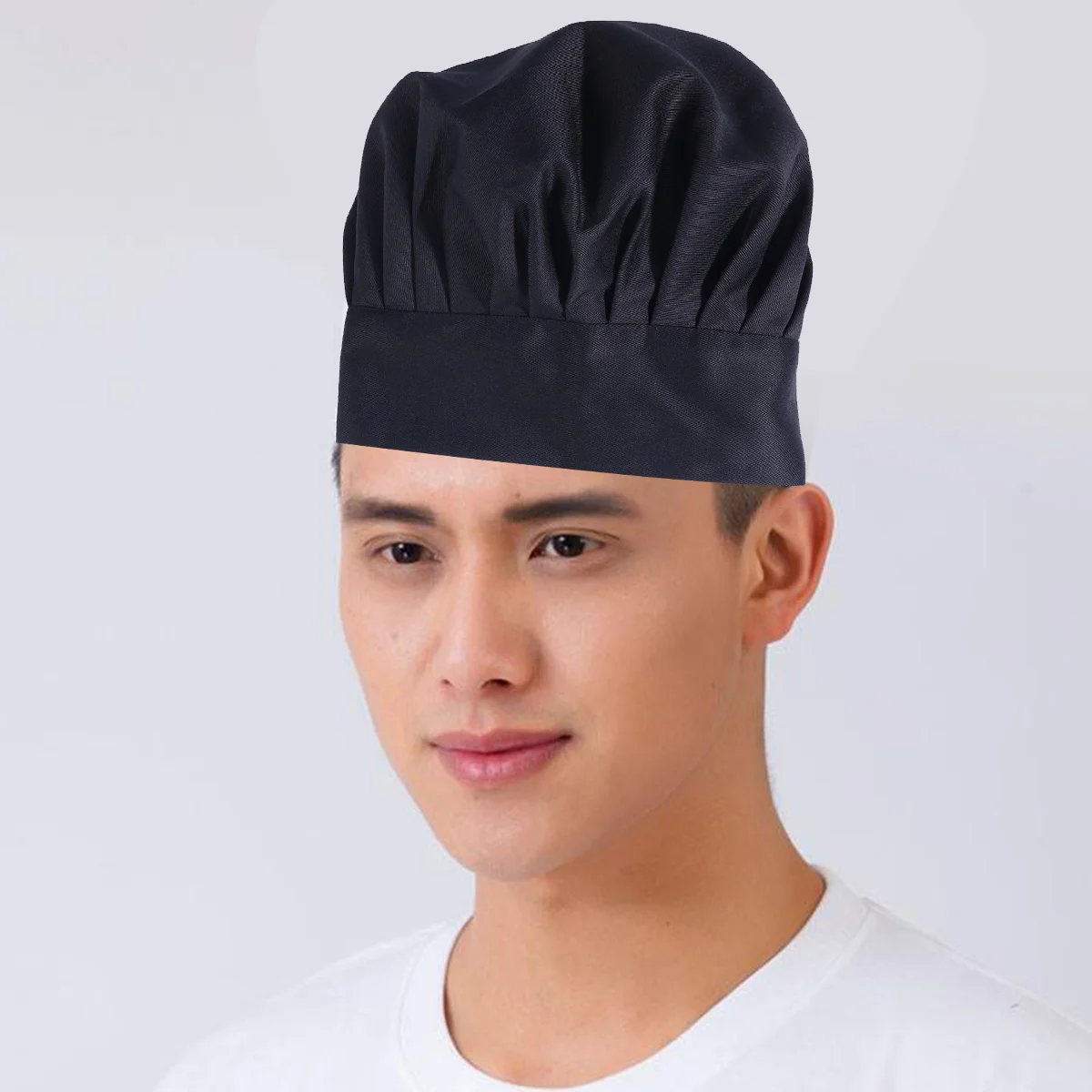 

Mushroom Style Kitchen Restaurant Hat Chef Cook (Black) Mushroon chef hat Restaurant cap Cook hat