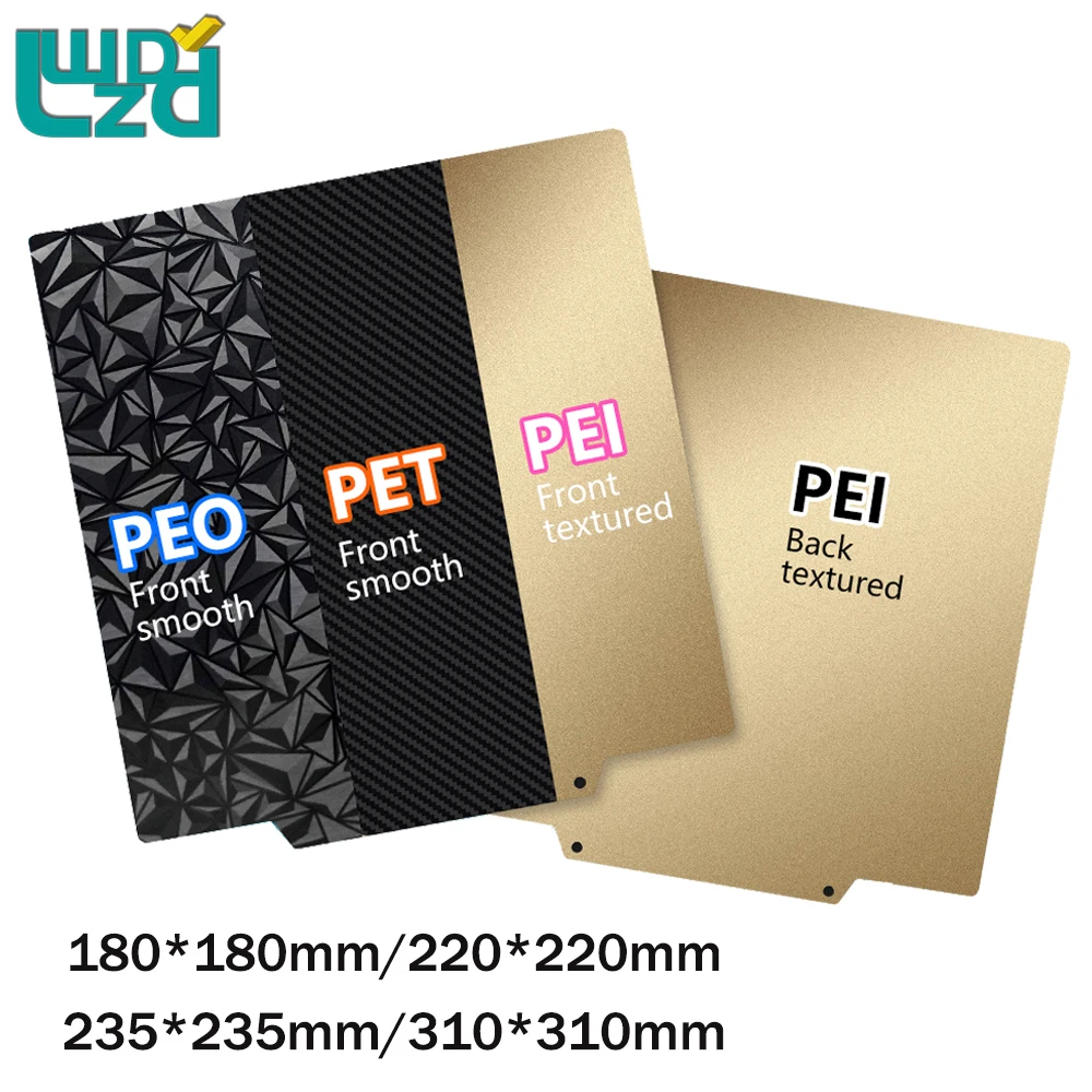 

PEO + PEI пружинный стальной лист PEY PET PEI Магнитная сборная пластина двухсторонняя 220/235/310 Подогреваемая кровать 3D принтер для принтера Ender 3