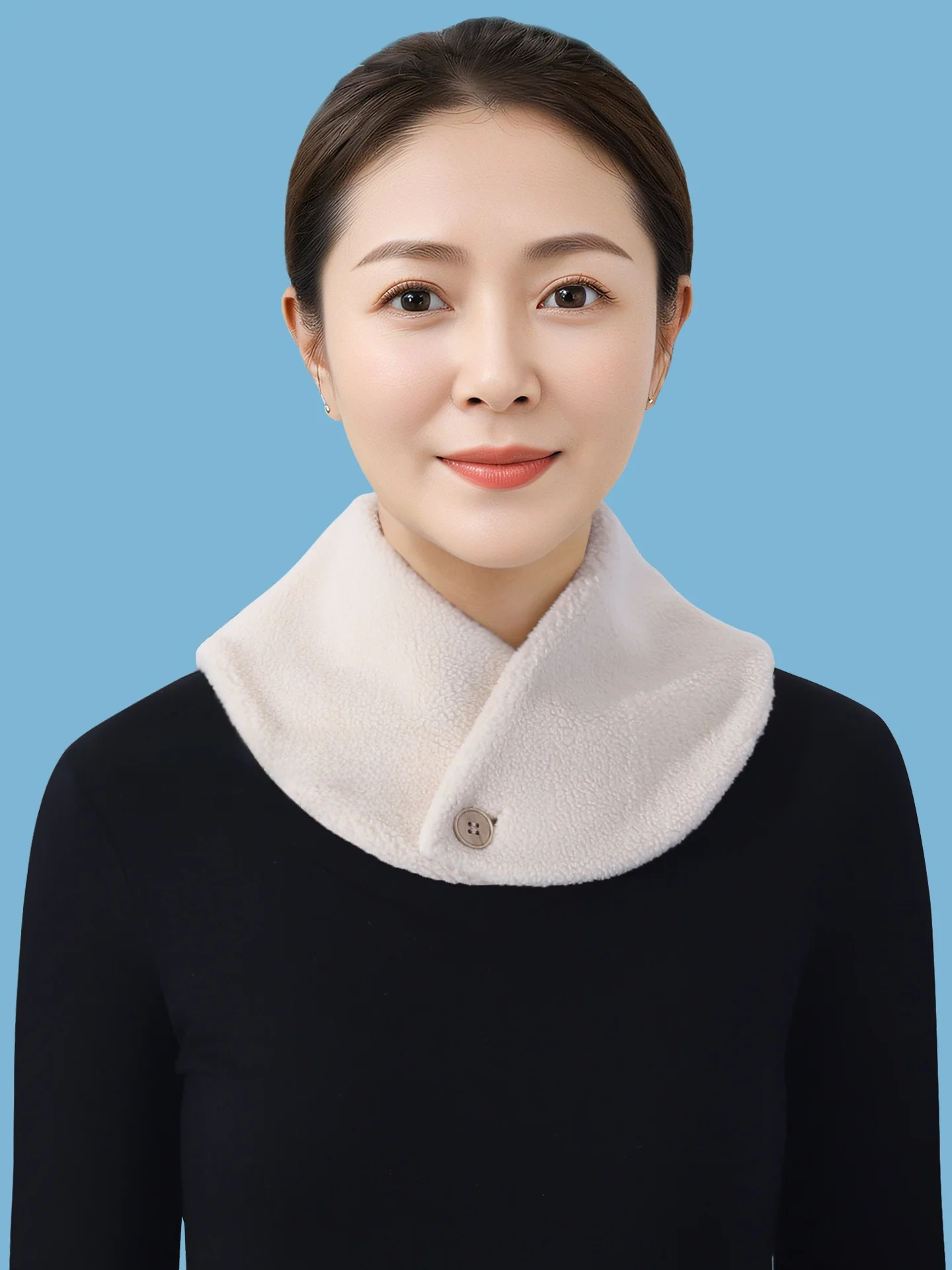 Double-Sided Fleece Neck Warmer Versatile Shoulder Protector Fake Collar Warmth Cervical Spine Protection Fashionable Scarf