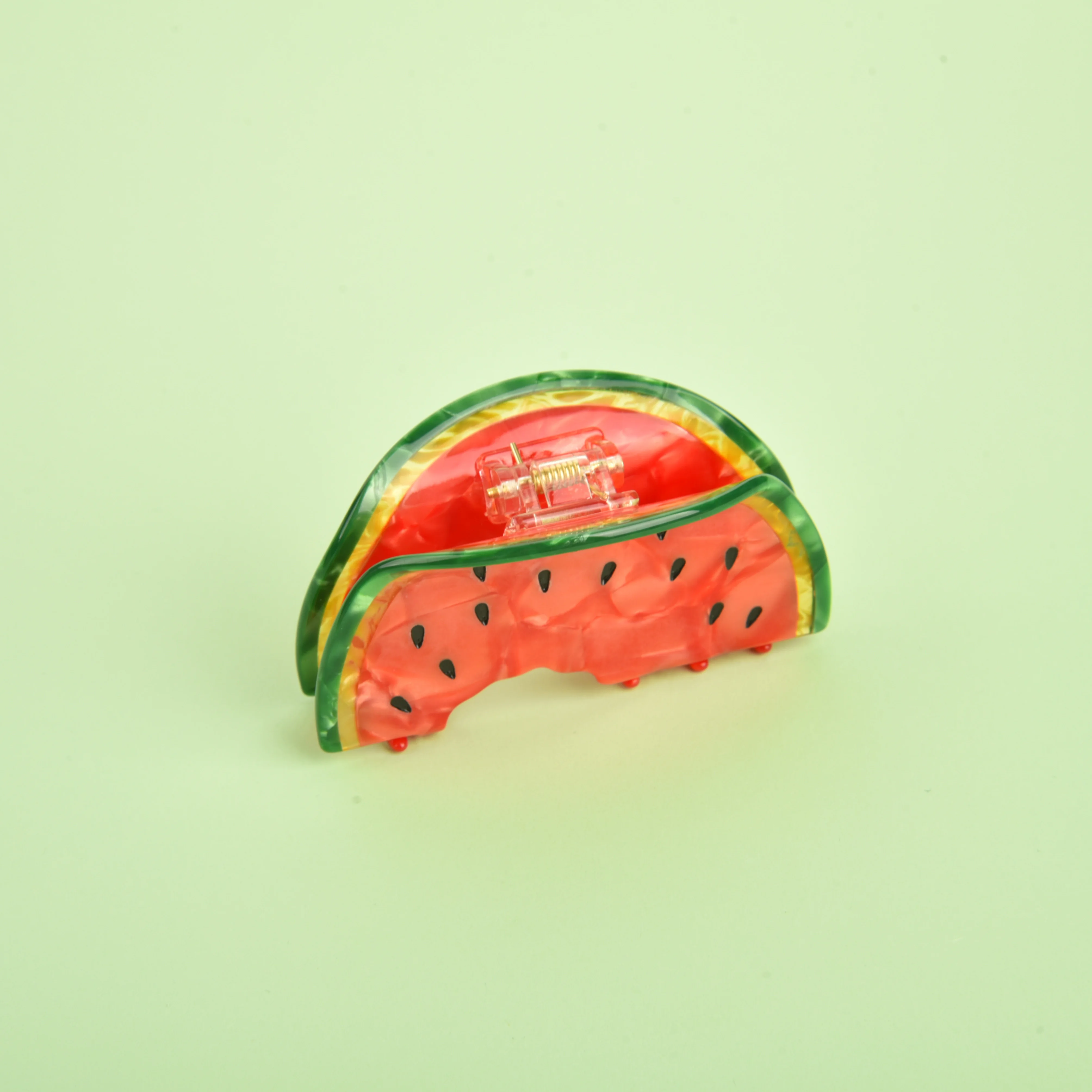 Muweordy New Design Watermelon Hair Claw Fruit Series Acetate Claw Clip for Girls Colorful Crab Hair Clip Hair Accessories