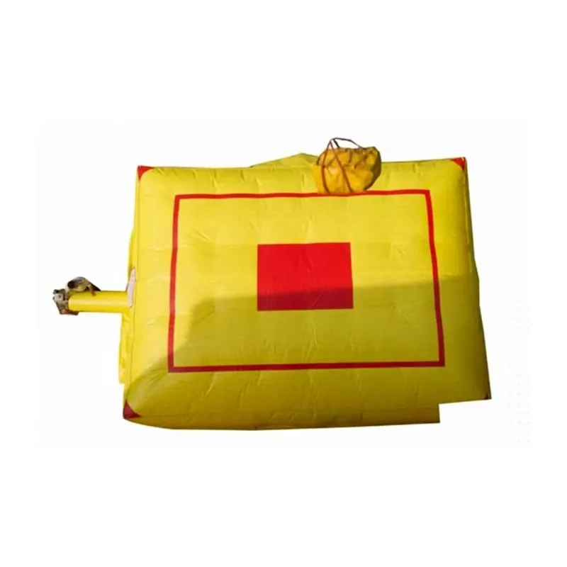 Extra large inflatable airbag pads for water-safe free fall jumps and life-saving products