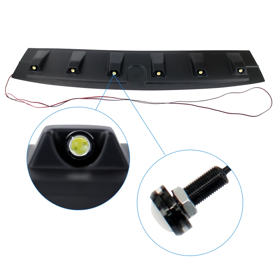 Cubierta De Alerón Techo Delantero Con LED Para Ford Ranger PX2, T6, T7 Wildtrak 2012-2018