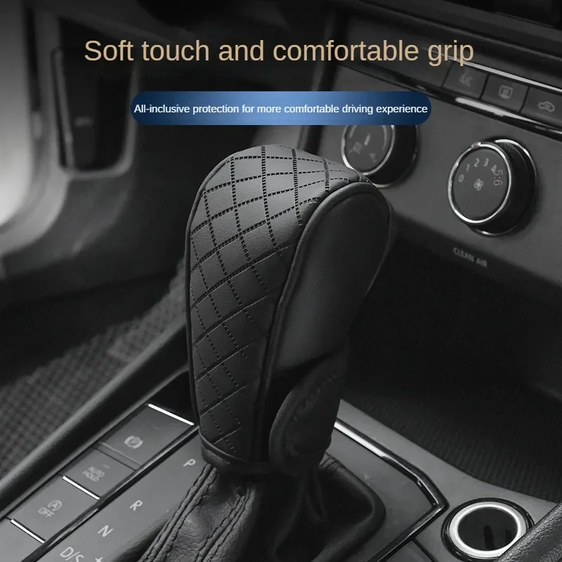 High Quality Car Shift Handle Cover PU Leather Anti-slip Wear-resistant Universal Car Automatic Gear Sheath Vehicle Decoration