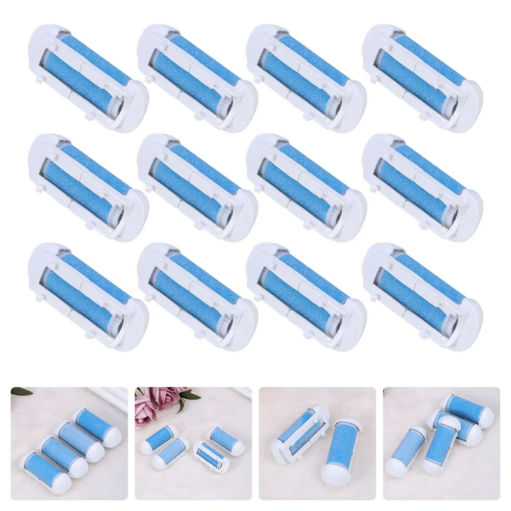 

12 Pcs Pedicure Replacement Head Electronic Foot File Rollers Refill Exfoliating