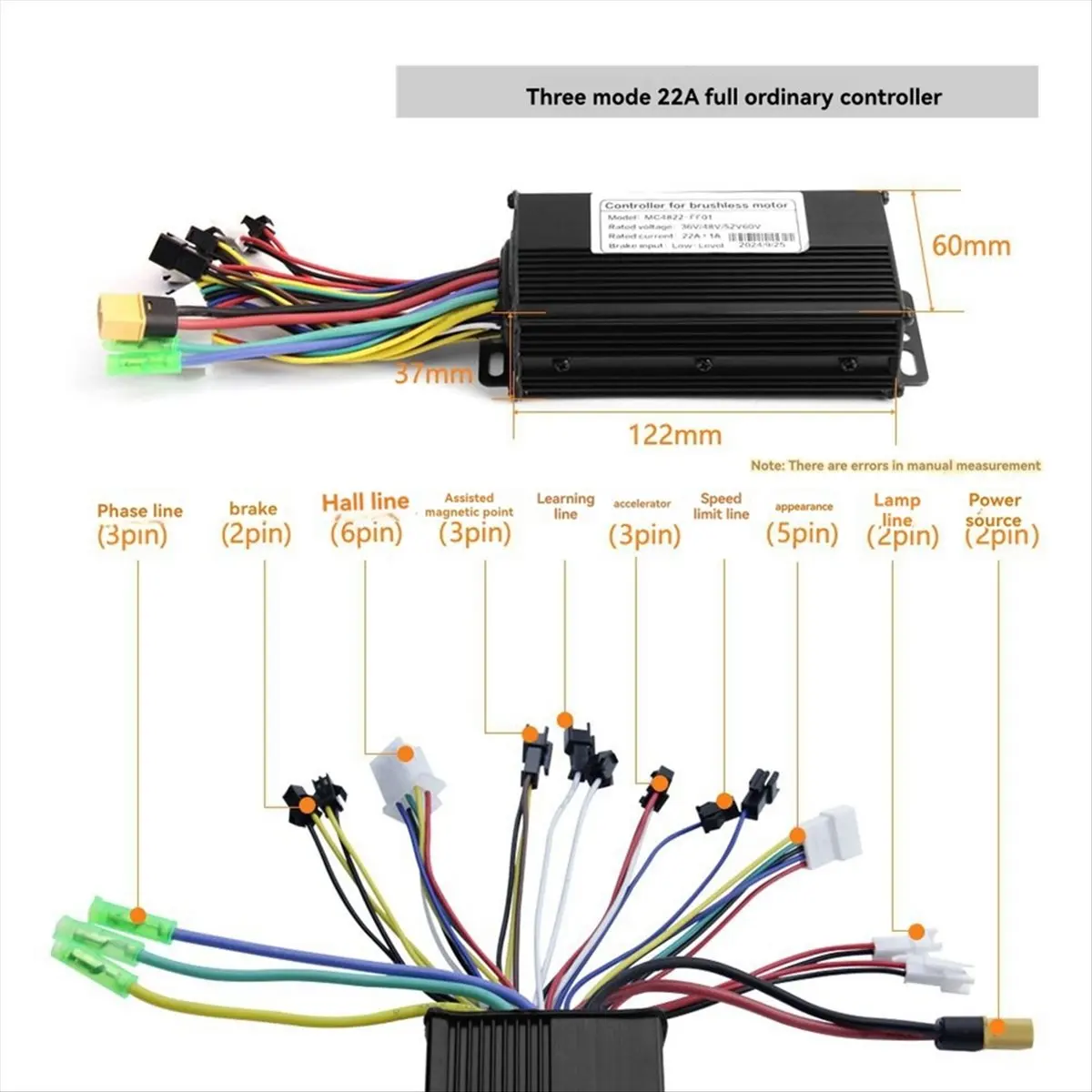 Super Sale 36V 48V 22A Brushless Controller G20 Meter LED Display+130X Throttle Kit for Electric Scooter E-Bike Repair Kit