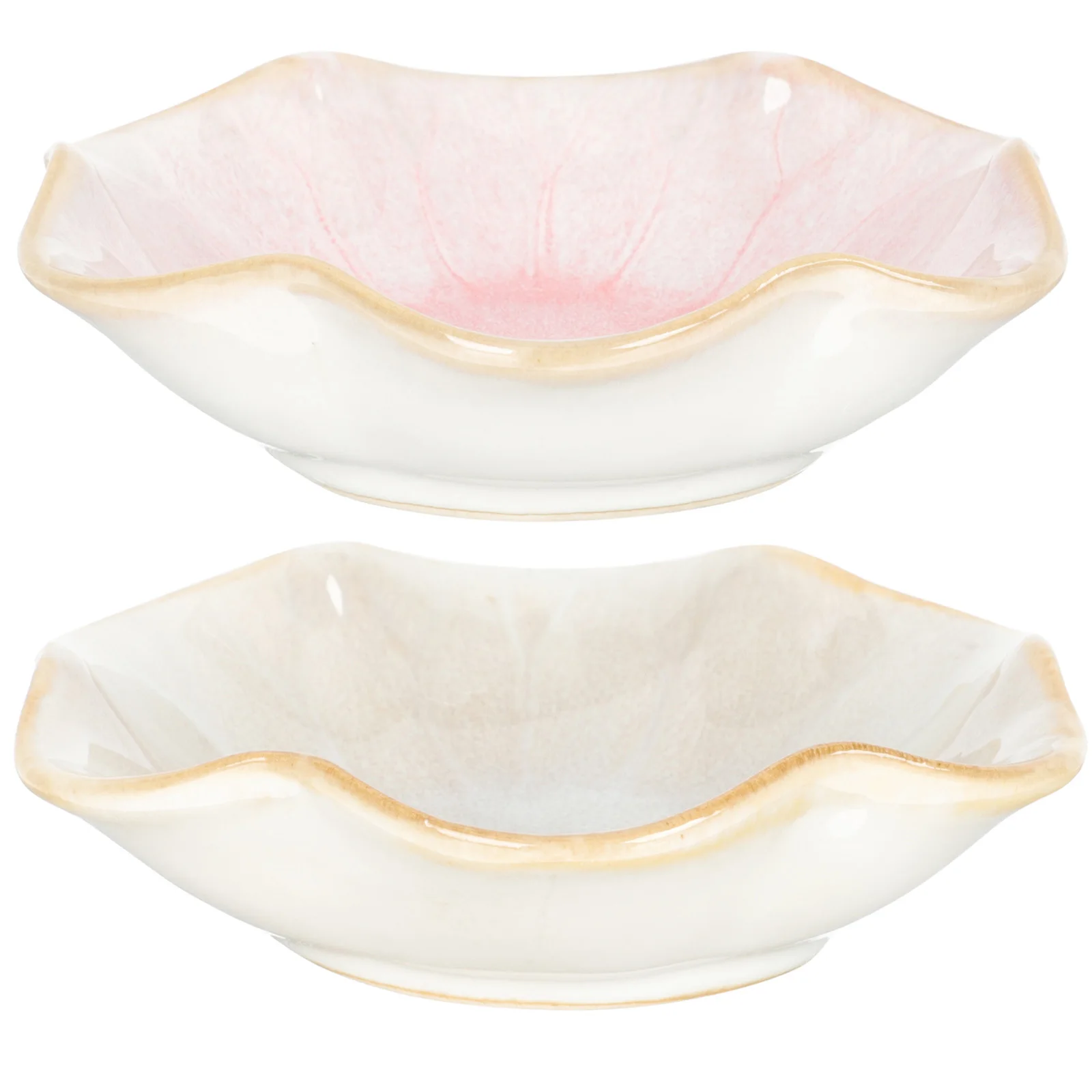 2Pcs Ceramic Jewelry Organizer Display Tray Elegant Design Home Decor Noble Atmosphere Jewelry Tray Trinket Dish