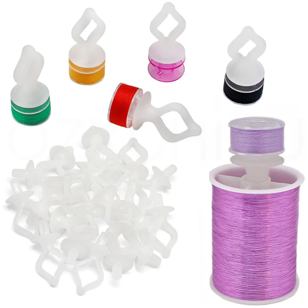 10 pezzi di fascette portabobina per cucire in Silicone clip per la conservazione e l\'organizzazione del filo per cucire, adatto A parti di bobine