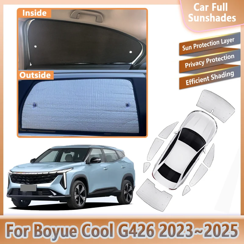 

Автомобильный солнцезащитный козырек для Geely Boyue Cool G426 2023 2024 2025, солнцезащитный козырек, солнцезащитный козырек, покрытие для конфиденциальности, полная защита, инструменты, аксессуары