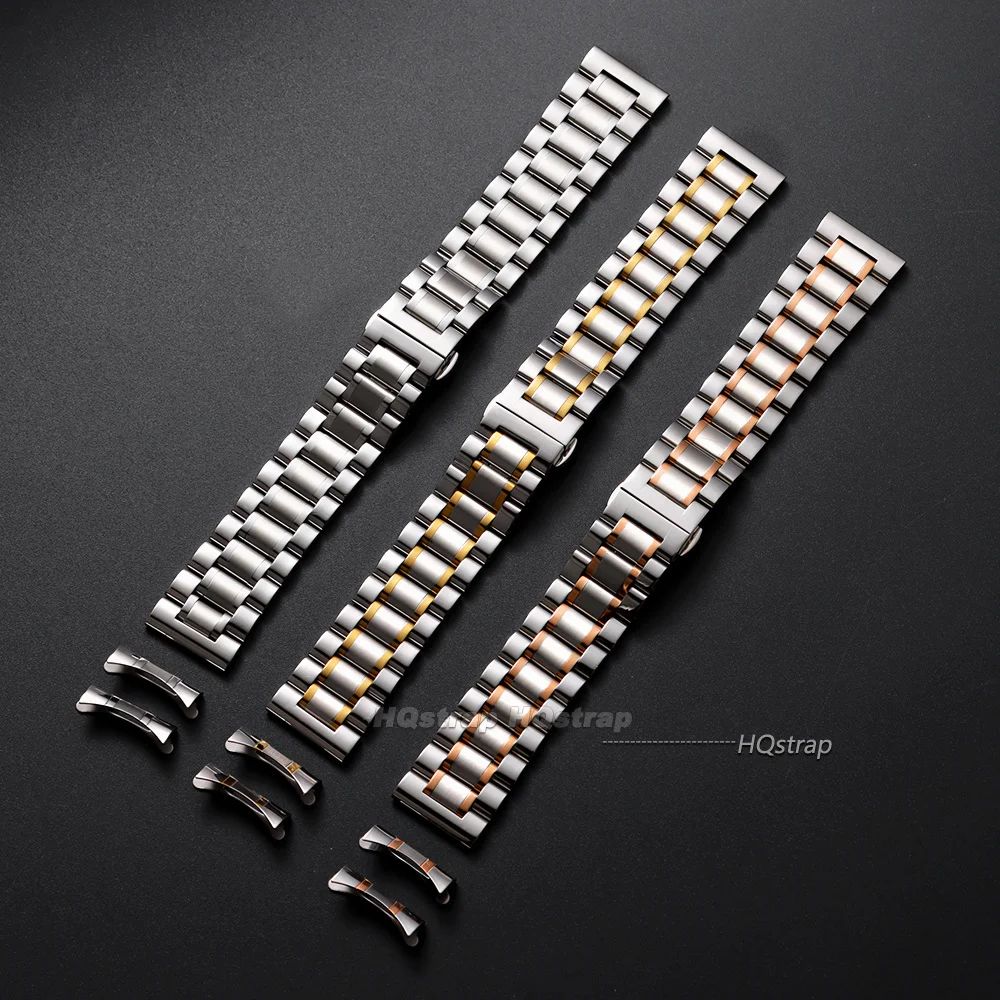 Gebogenes Edelstahl-Uhrenarmband 12/14/16/17/18/19/20/21/22/23/24mm Armband mit Schmetterlingsverschluss für Damen und Herren Universelles Band – Detail 8