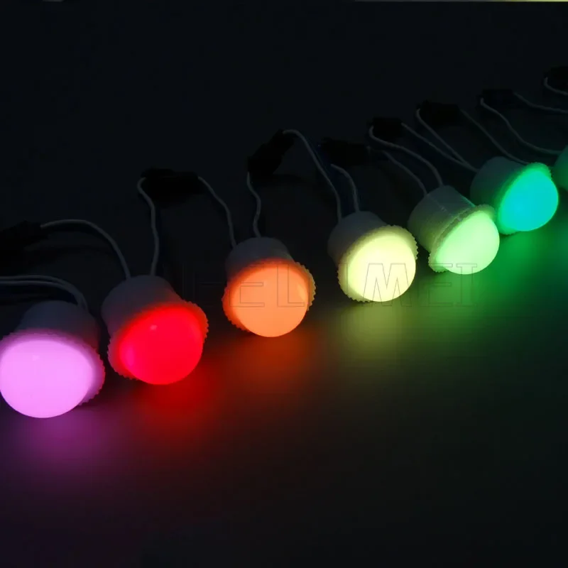 10pcs DC12V WS2811 26mm Diameter Milky Transparent Cover LED Module Point Lights 3 leds 5050 SMD RGB LED Pixel Lamp Waterproof