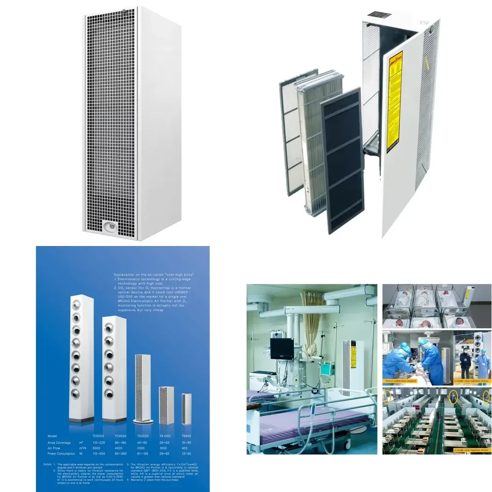 2026 hot BROAD Patent Technology Industrial House Electrostatic air Purifier Smoke Odour air Freshener Ozone air Sterilizer