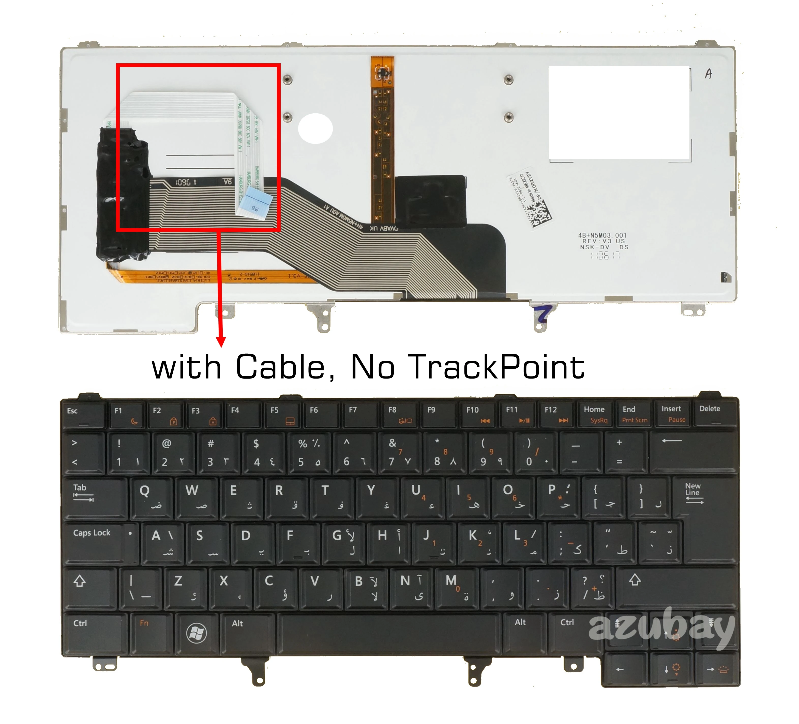 

Клавиатура для ноутбука DELL Latitude XT3 E5420 E5420M E6230 0F3HWD F3HWD, с подсветкой, без отслеживания