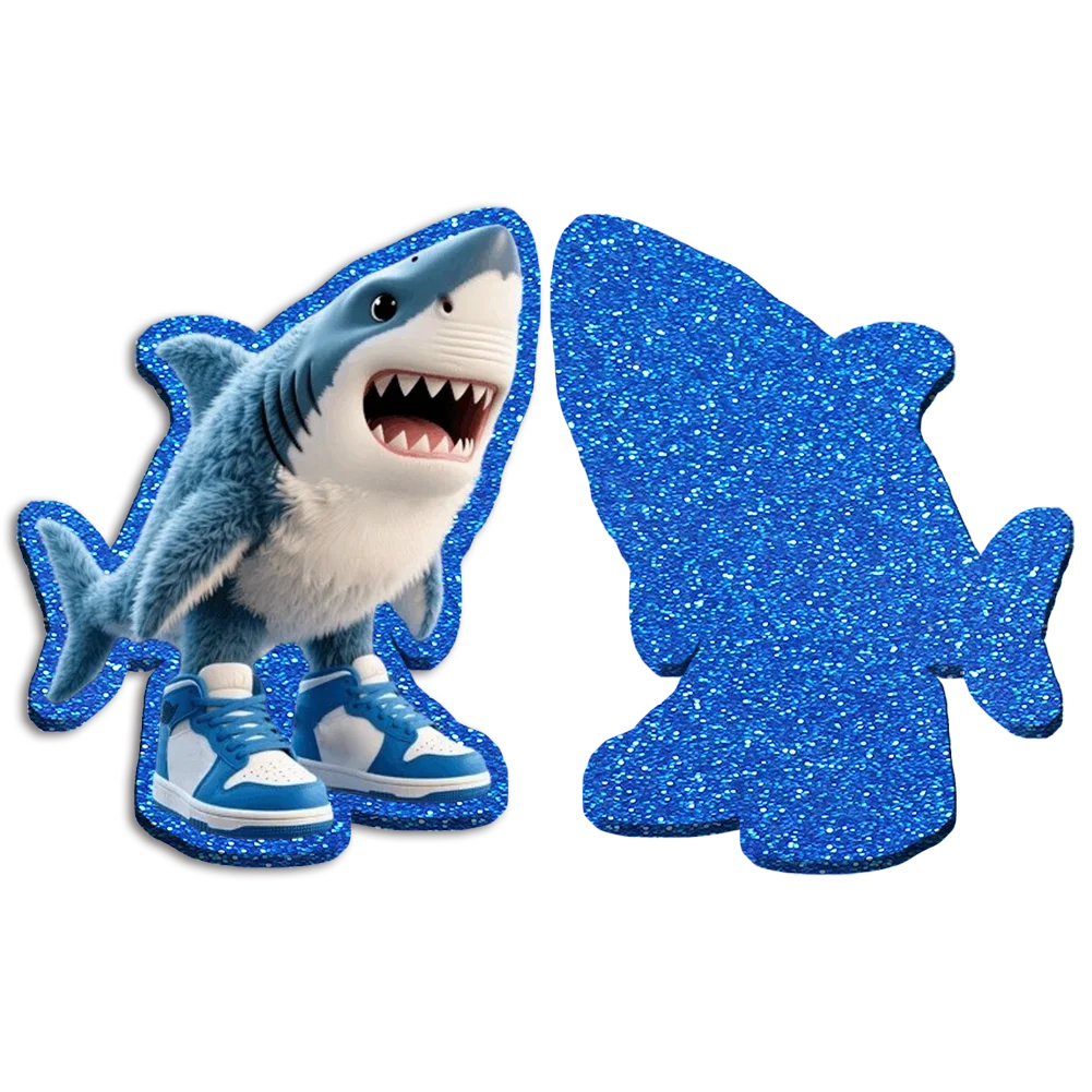 

TR T Blue Shark W 50mm Glitter Acrylic Flatback Color For DIY Phone Case Hair Bow Craft Supplies Cabochon Scrapbook