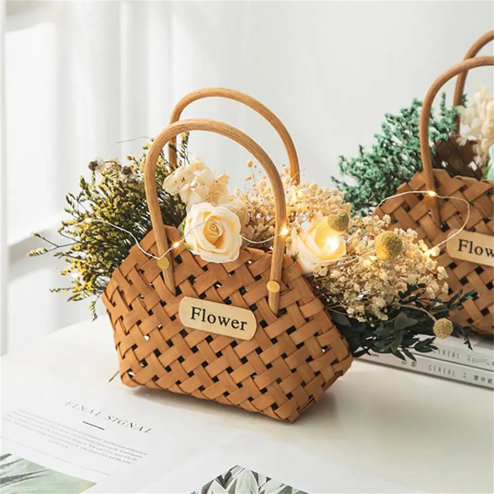 Girl Basket Wicker Baskets Basket Wicker Or Bamboo Baskets Cachepot For Flowers Bamboo Basket Decorative Flower Baskets