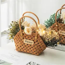 Girl Basket Wicker Baskets Basket Wicker Or Bamboo Baskets Cachepot For Flowers Bamboo Basket Decorative Flower Baskets