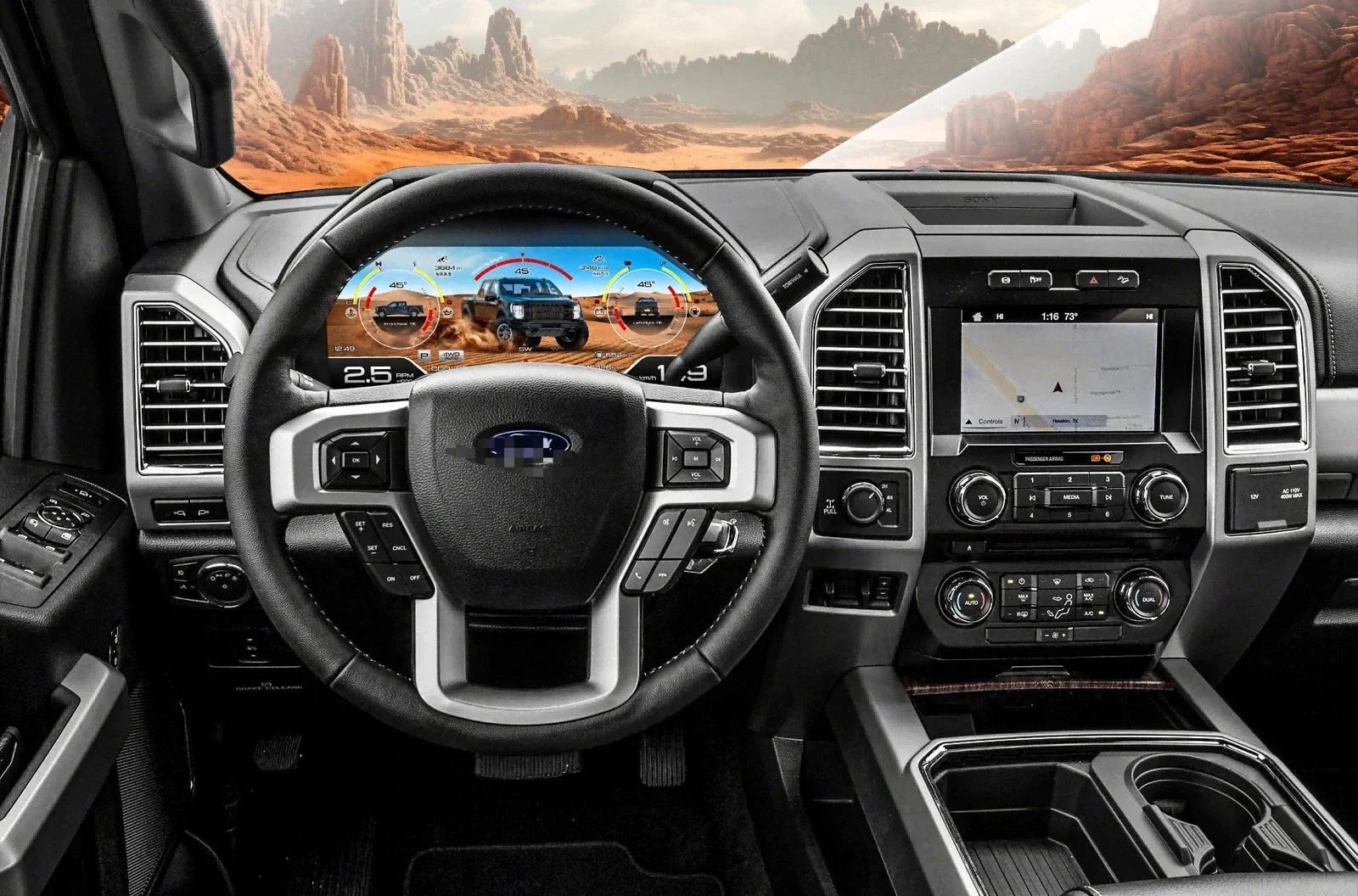 

12,3-дюймовая цифровая приборная панель LCD для Ford F150 F250 F350 F450 2015-2019 2020, виртуальный спидометр