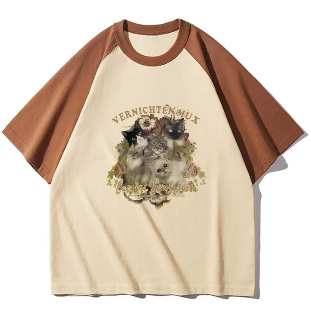 

Женская футболка Kitten Cat Neko Trendy Kawaii University Punk рубашка Y2k Trendy University 80s 2000s Punk