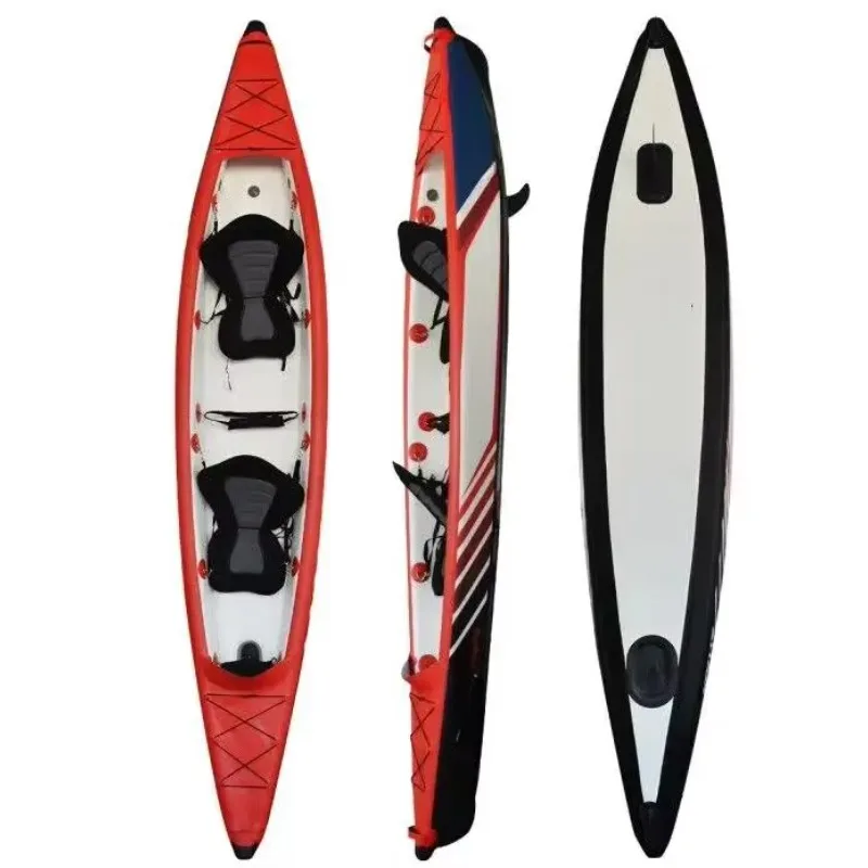 Ocean Sea Lake Fishing Kayak Boat Inflatable Drop Stitch Kayak with Paddle seat