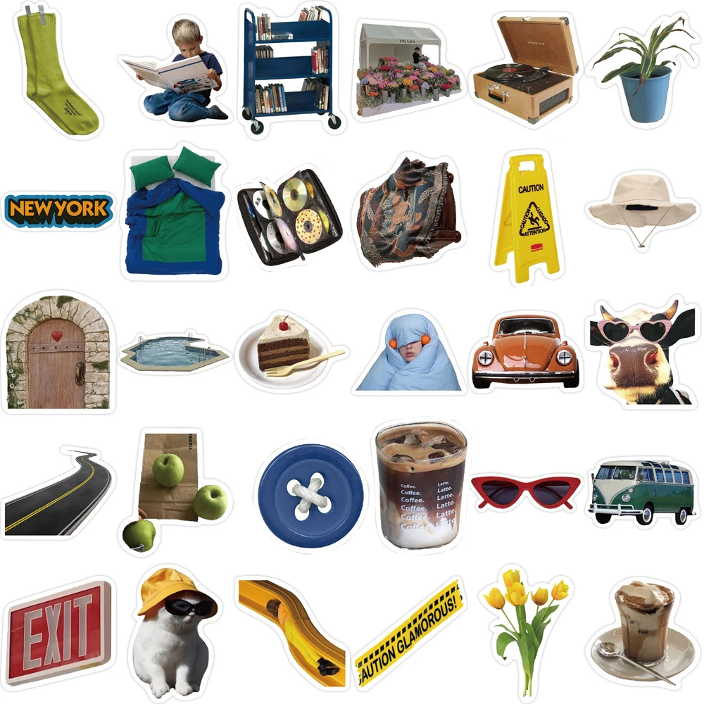 10/30/50 pçs ins estilo moderno dos desenhos animados adesivos estéticos decalques diy papelaria telefone bagagem portátil vintage graffiti adesivo pacote