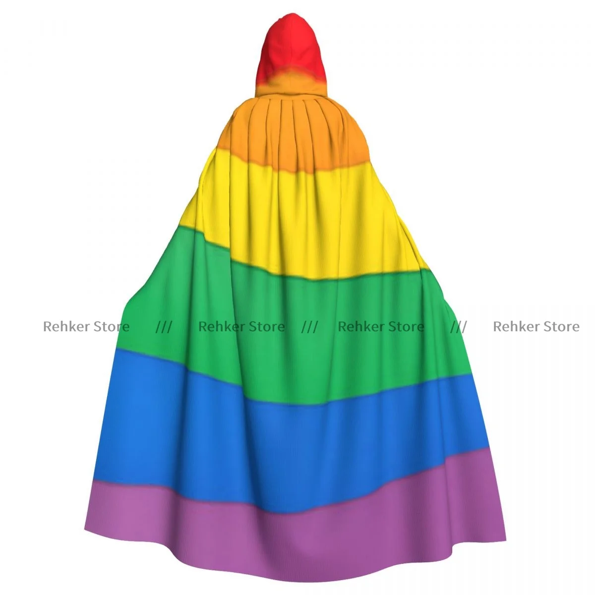 

Witch Cloak LGBT Rainbow Flag Background Halloween Cosplay Costume Unisex Adult Cloak Retro Ages Cape