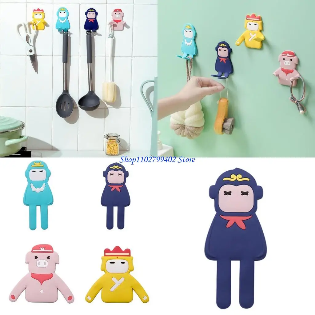 547F Creative Wall Fridge Mound Hooks/Hangers for Eyeglasses Brush Charging Cable for Glasses, Coats, Bags, Towels, Cable