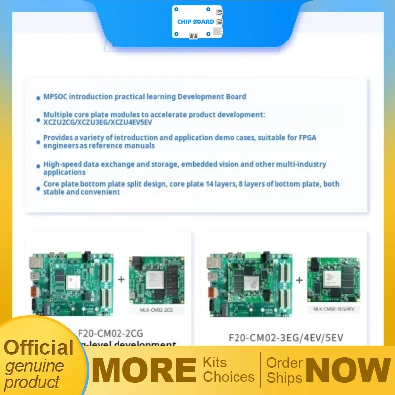 MILINKER MLK-F20-CM02 MPSoC Board by Xilinx Zynq UltraScale+ Quad-Core ARM with Multiple Logic Variants
