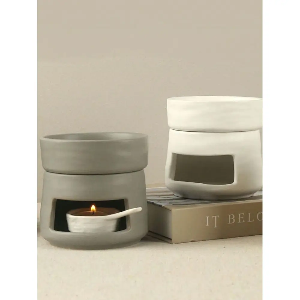 1pc Modern Minimalist European Style Ceramic Aromatherapy Burner | Elegant Candle Holder & Essential Oil Diffuser (Candle Not Included, No Dry Burning) Birthday & Graduation Gift