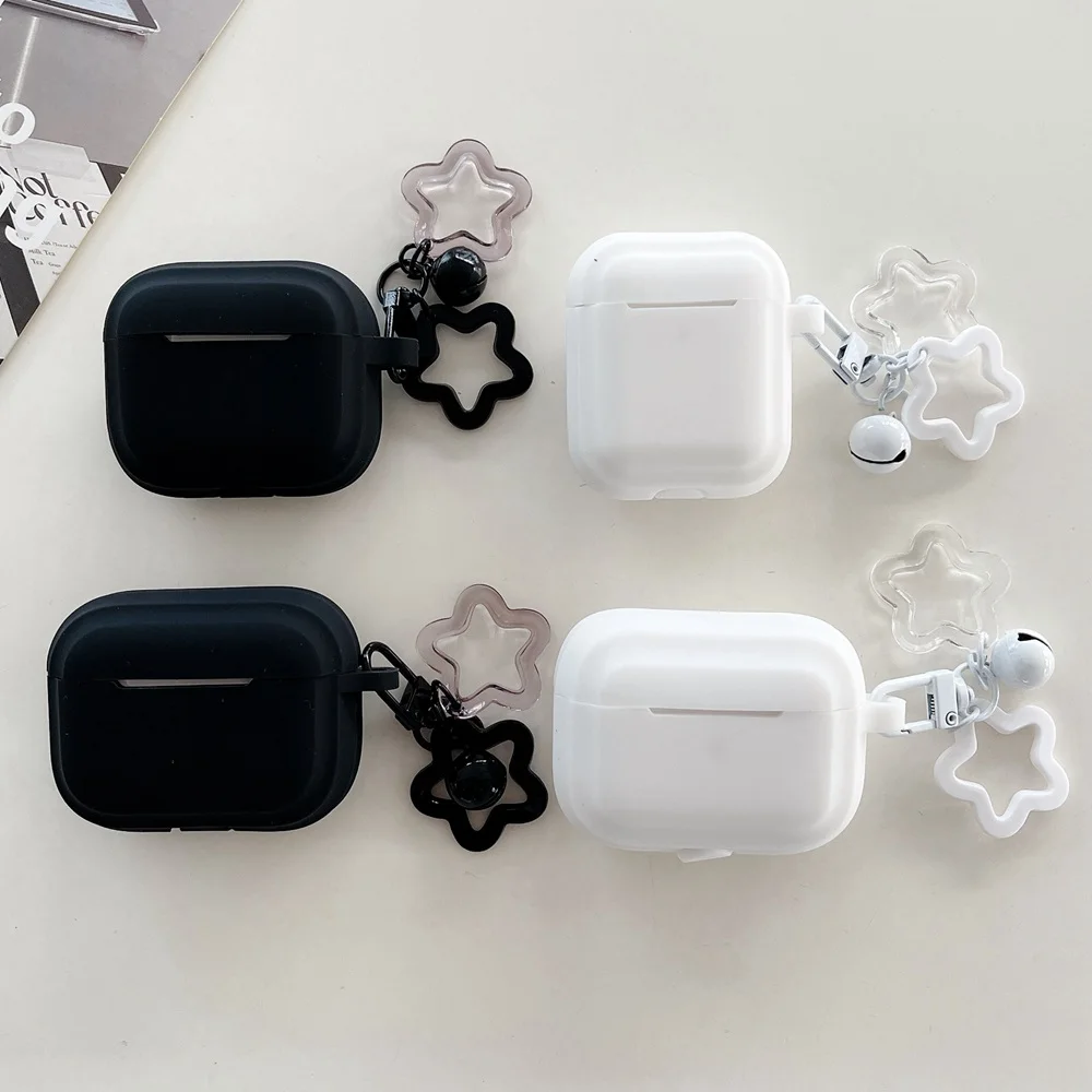 

Simple Black White Silicone Case For Airpods Pro Wireless Bluetooth Earphone Protective Case For Airpods 3 2 1 Pro2 Soft Cover