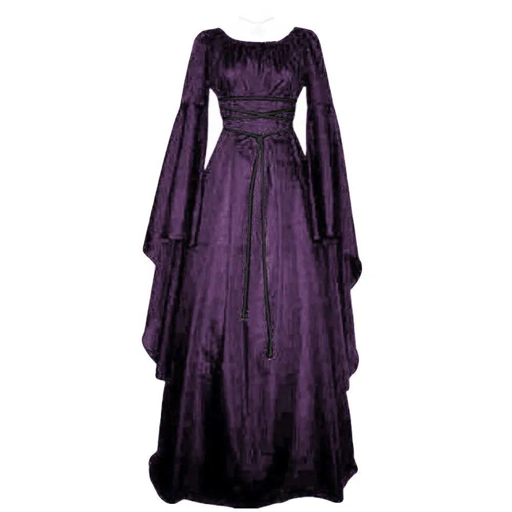 Medieval Witch Dress for Women Cosplay Vampire Bride Halloween Carnival Party Performance 2024 New Clothing Middle Ages Costumes