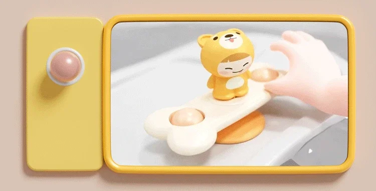 Jouet pour bébé avec ventouse amusante, ventouse rotative, tambour de dessin animé, puzzle, jouet pour enfants et garçons en cadeau