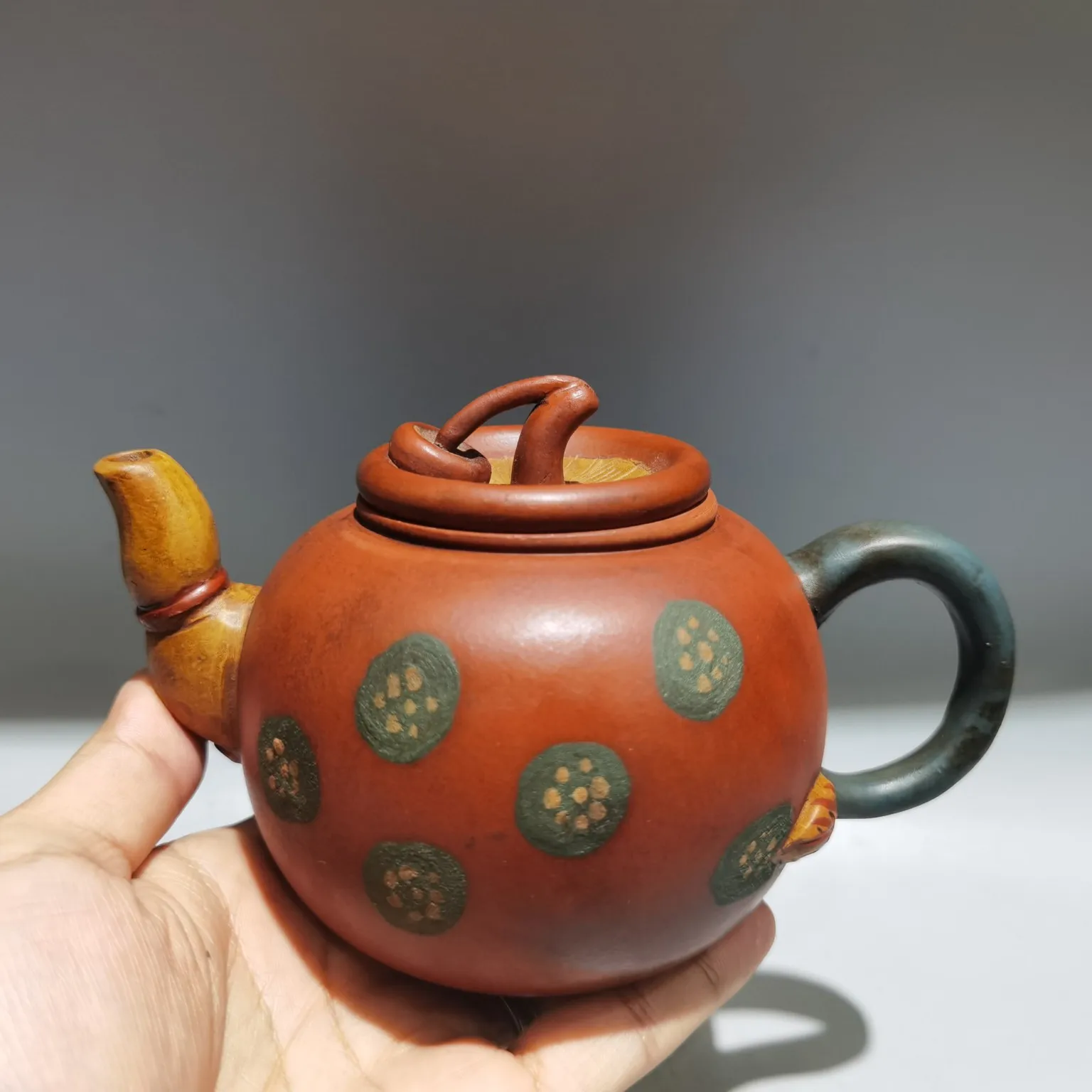 

A Home Craft Suitable For Decoration The Purple Clay Teapot Is Finely Crafted And Has A Beautiful Appearance