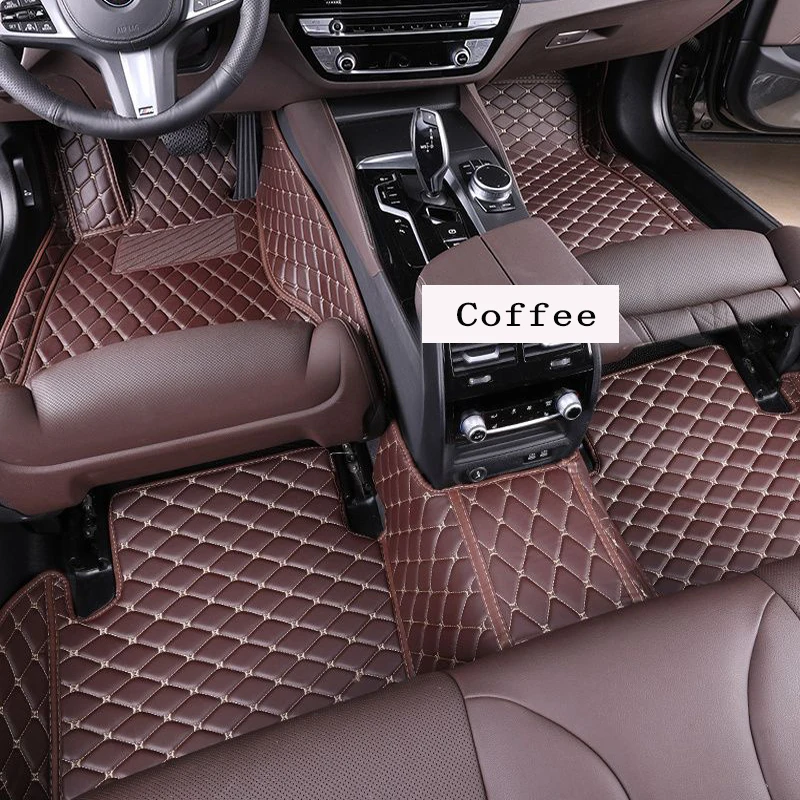 7 Seats Right Hand Driver For Peugeot 5008 Custom Car Floor Mats Fit 2017 2018 2019 2020 2021 2022 2023 2024 Auto Foot Carpet