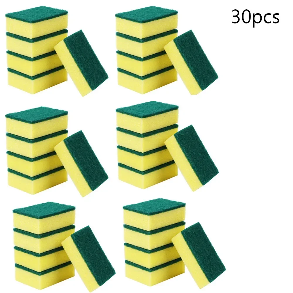 

20/30pcs Dishwashing Sponge Kitchen Nano Emery Magic Clean Rub Pot Rust Focal Stains Sponge Removing Kit Cleaning Brush Sponges