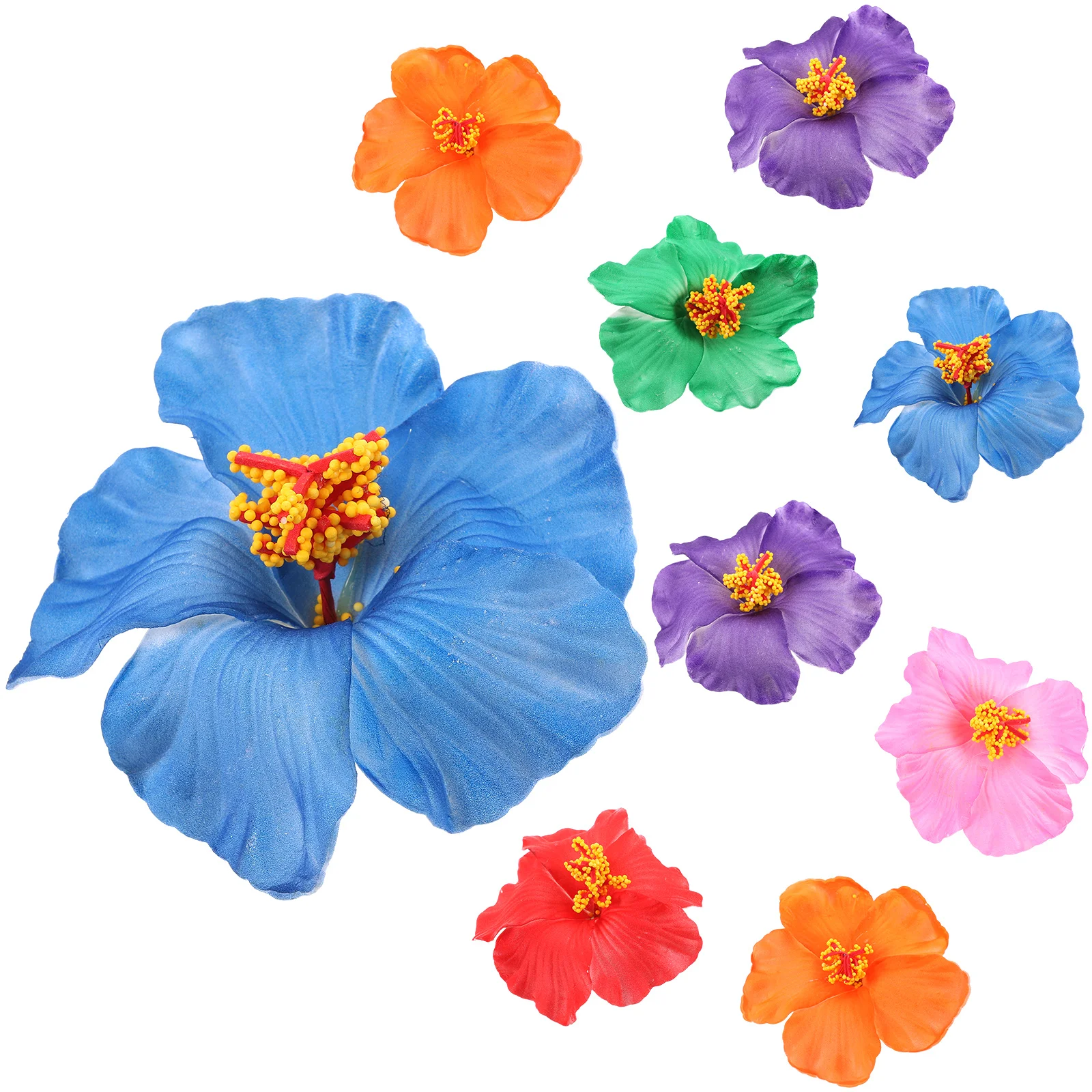

9pcs Hairpins Simple Flower Design Wedding Party Accessories Plastic Hibiscus Clips Women Barrettes Girls Elegant